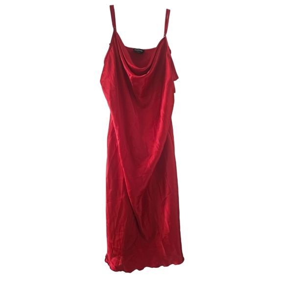 NWT BEBE Satin Cowl Neck Slip Midi Dress - 1X - Picture 6 of 11